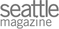 This image shows the logo of "Seattle magazine" with the words "seattle" and "magazine" in a modern sans-serif font.
